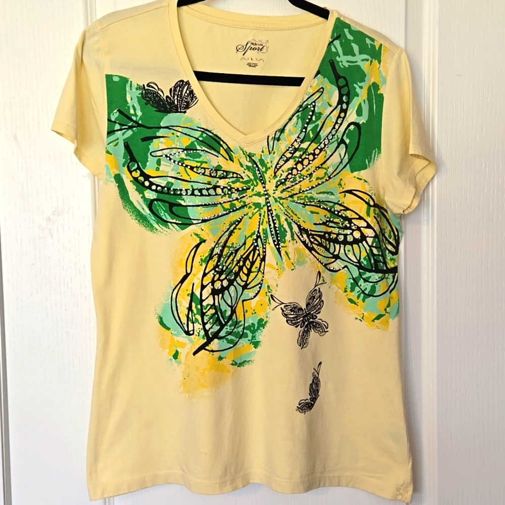 Yellow Shirt with Butterfly